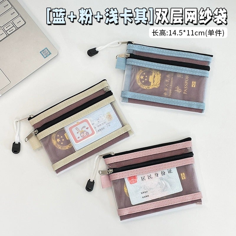 Passport Cosmetics Bag, Portable Boarding Pass, Coin All-In-One Card Holder, Protective Cover, Portable Id Card Bag For Overseas Travel - Image 1